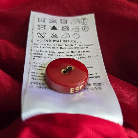 Escada Women's Red Blazer Jacket Size 38 US  6 Two Button Classic - Picture 7 of 7